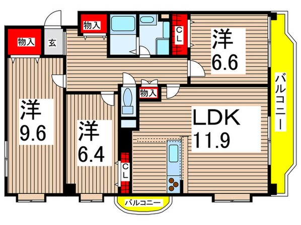 シャンティ滝川の物件間取画像